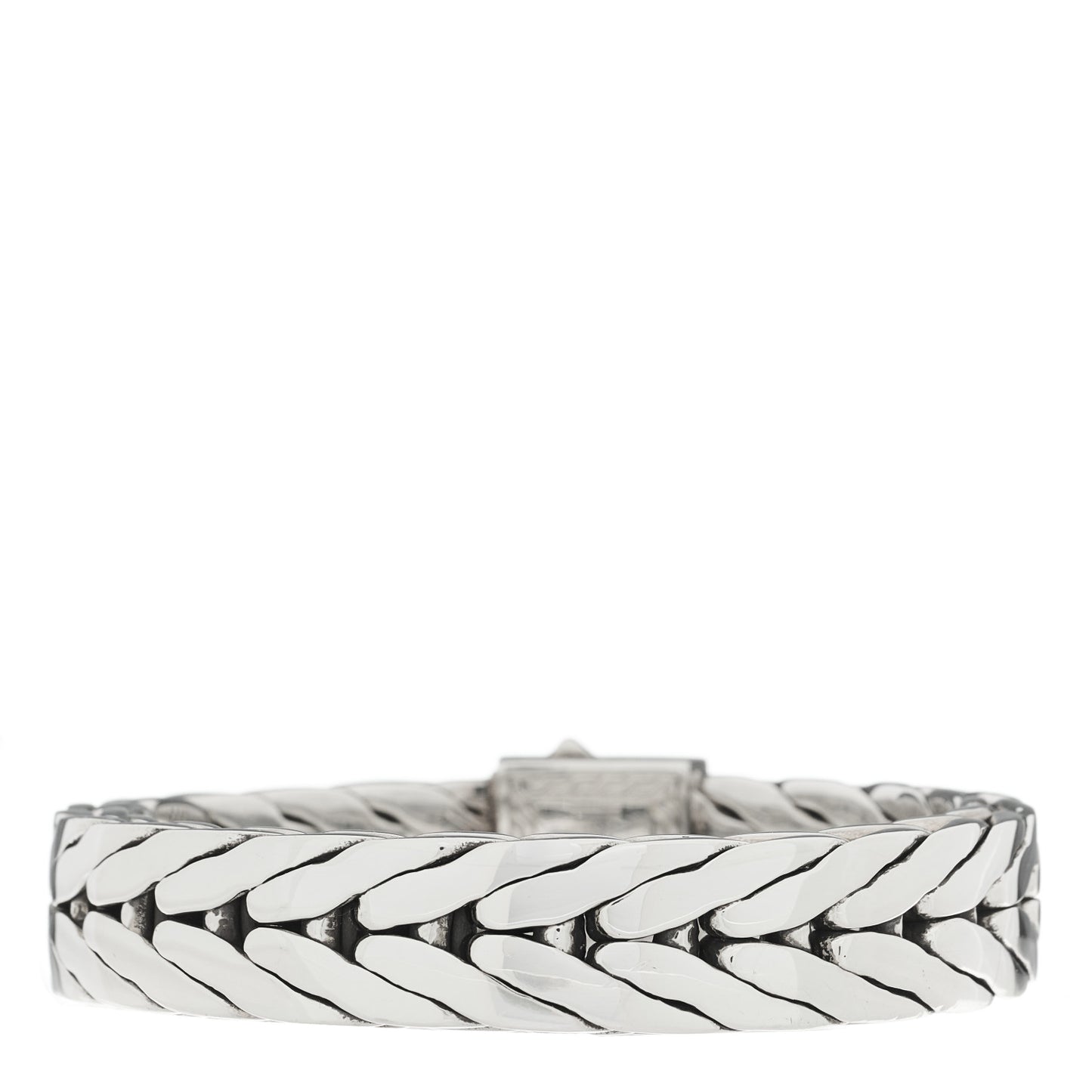 Sterling Silver 16mm Modern Chain Double Row Bracelet