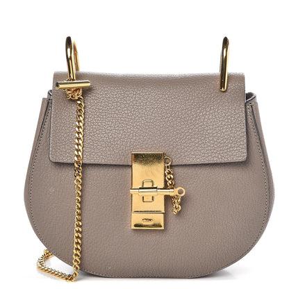 Chloe Grained Lambskin Mini Drew Shoulder Bag Motty Grey 1 of 8