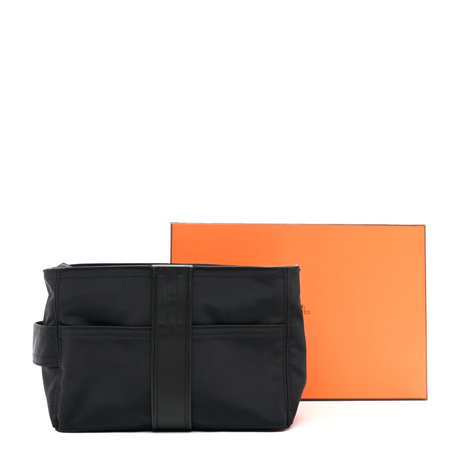 Hermes Nylon Acapulco Toiletry Bag Black 7 of 7