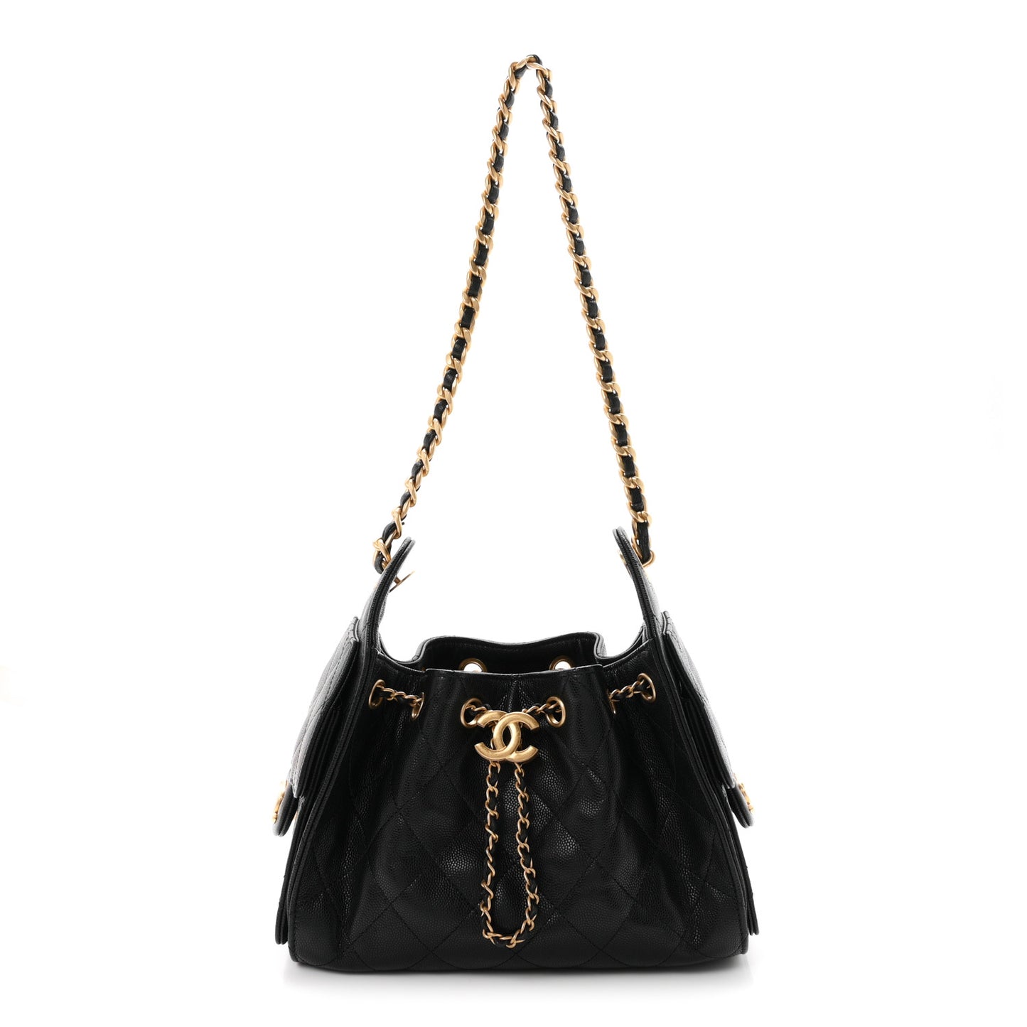 Caviar Quilted Mini Chanel 25 Handbag Black