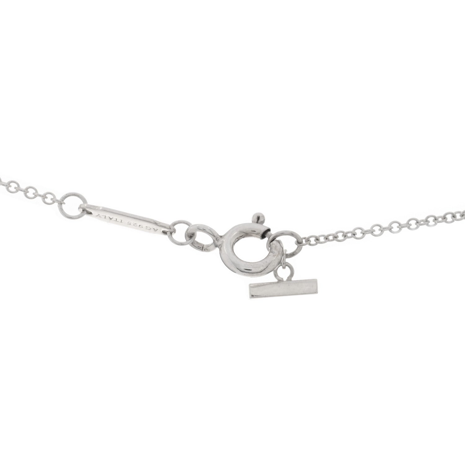 Tiffany Sterling Silver Large T Smile Pendant Necklace 3 of 3