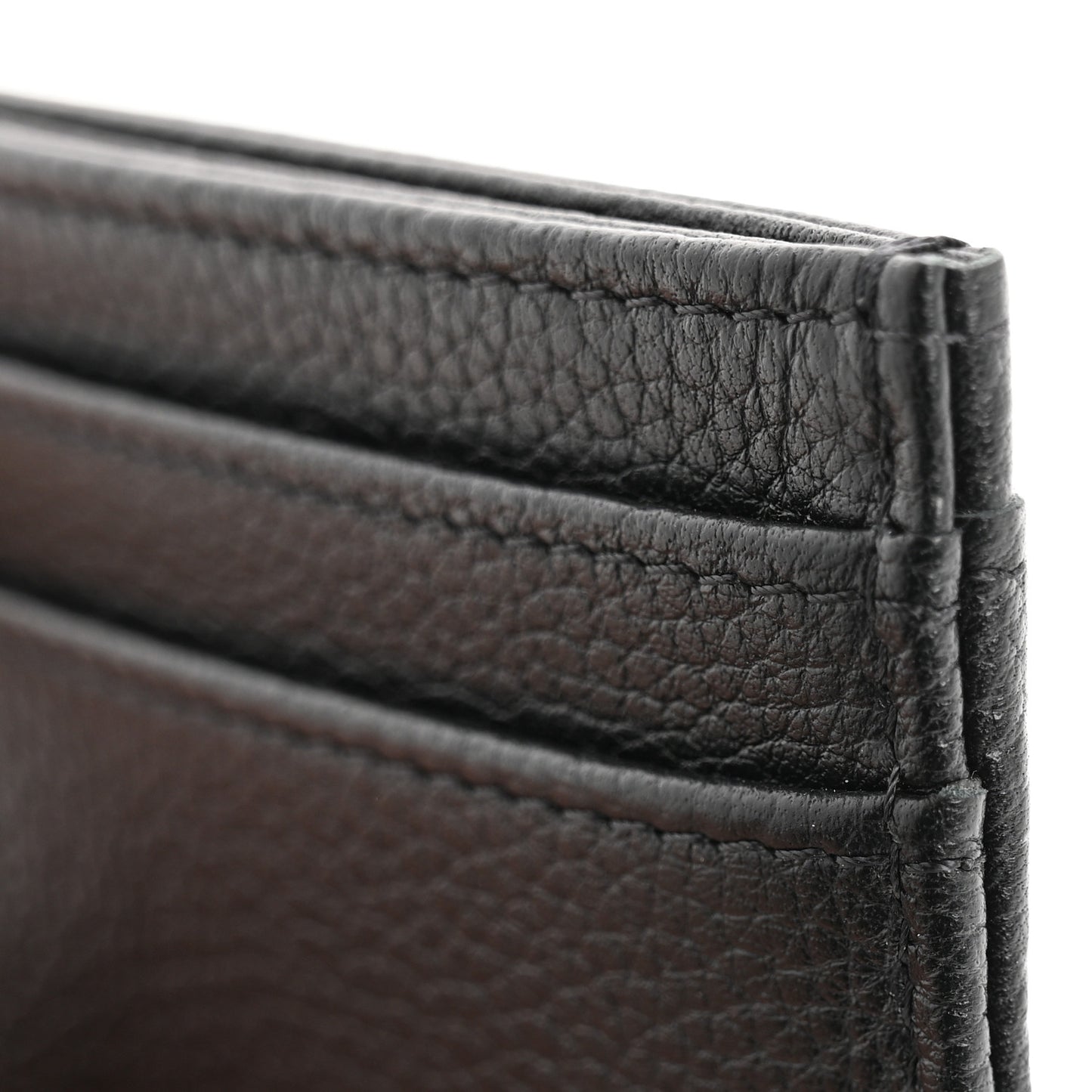 Grained Calfskin CC Card Holder Black