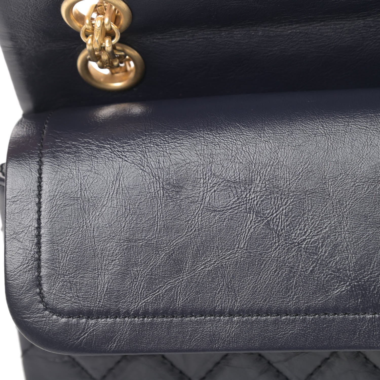 Chanel Aged Calfskin Quilted 2.55 Reissue 225 Flap Navy 12 of 13
