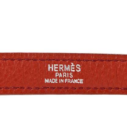 Hermes Taurillon Clemence Kelly Shoulder Strap Rouge Venetian 4 of 4