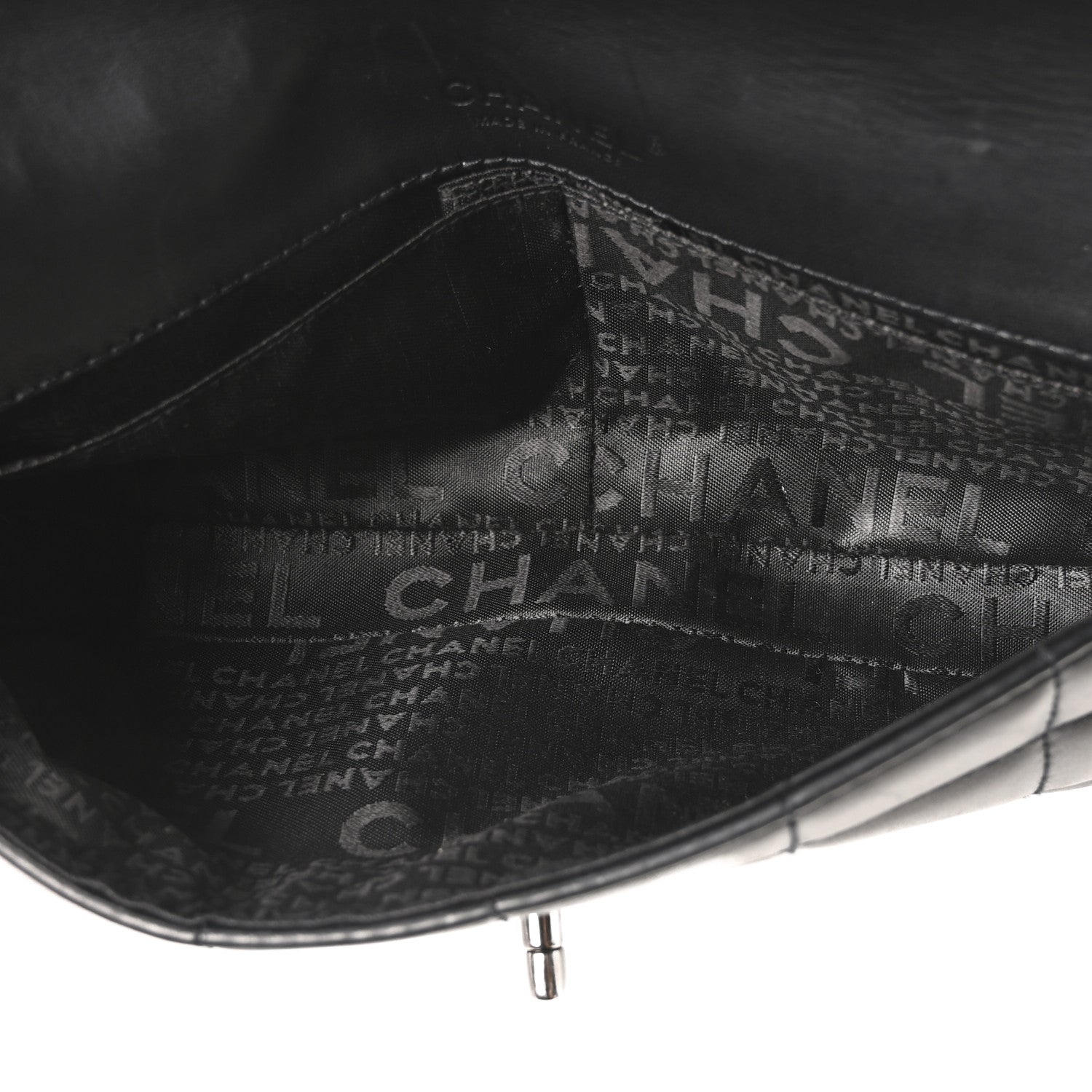 Chanel Lambskin Chocolate Bar Quilted Lambskin 3 Chain Flap Black 5 of 10