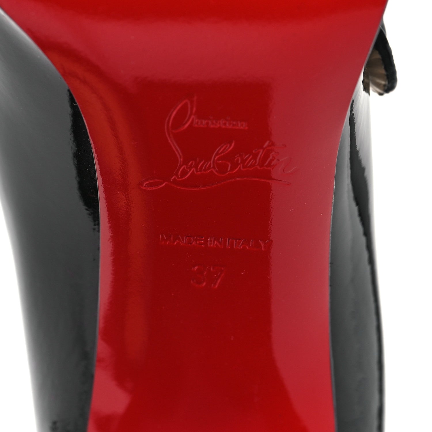 Christian Louboutin Patent Top Street 85 Mary Jane Pumps 37 Black 6 of 8
