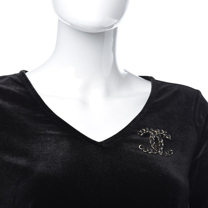 Chanel Lambskin Chain CC Brooch Black Gold 2 of 5