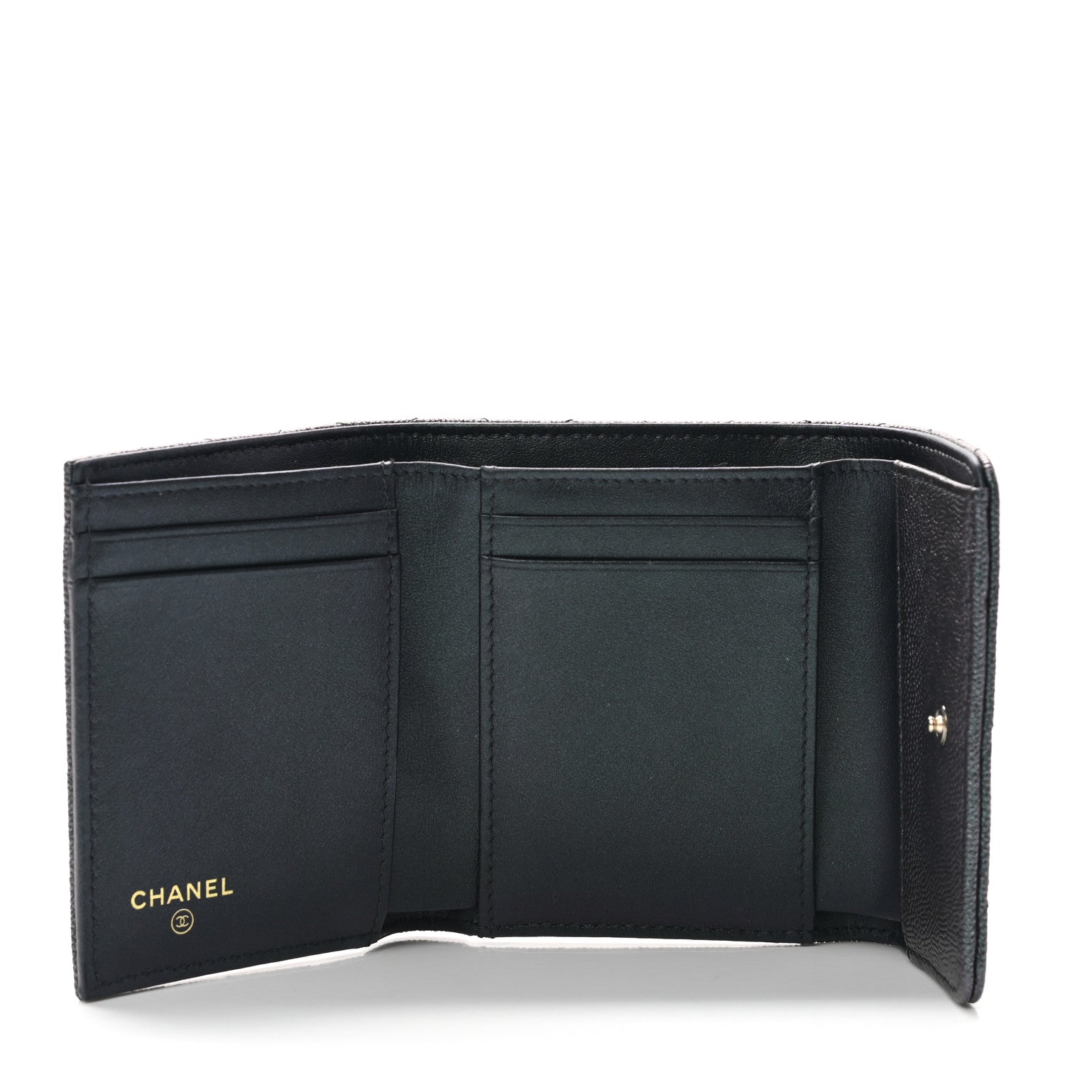 Chanel Iridescent Caviar Quilted Small Flap Wallet Black 5 of 9