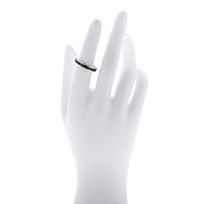 Chanel 18K White Gold Black Ceramic Small Ultra Ring 59 8.75 2 of 7