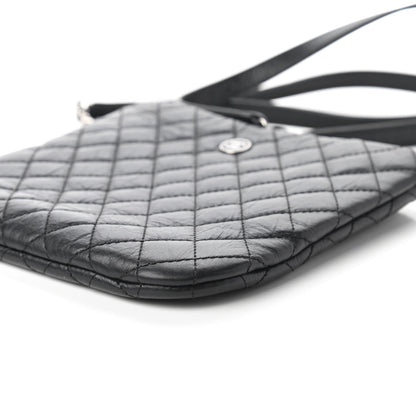 Chanel Aged Calfskin Quilted Crossbody Bag Black 7 of 10