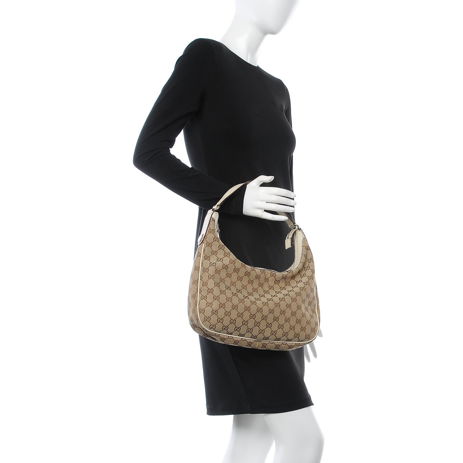 Gucci Monogram Medium Charmy Hobo Off White 2 of 8