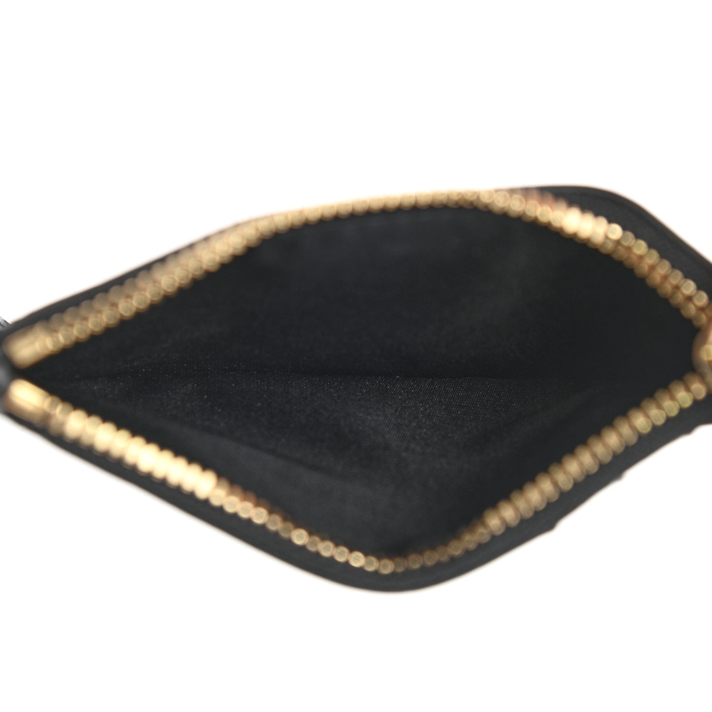 Saffiano Zip Pouch Card Holder Black