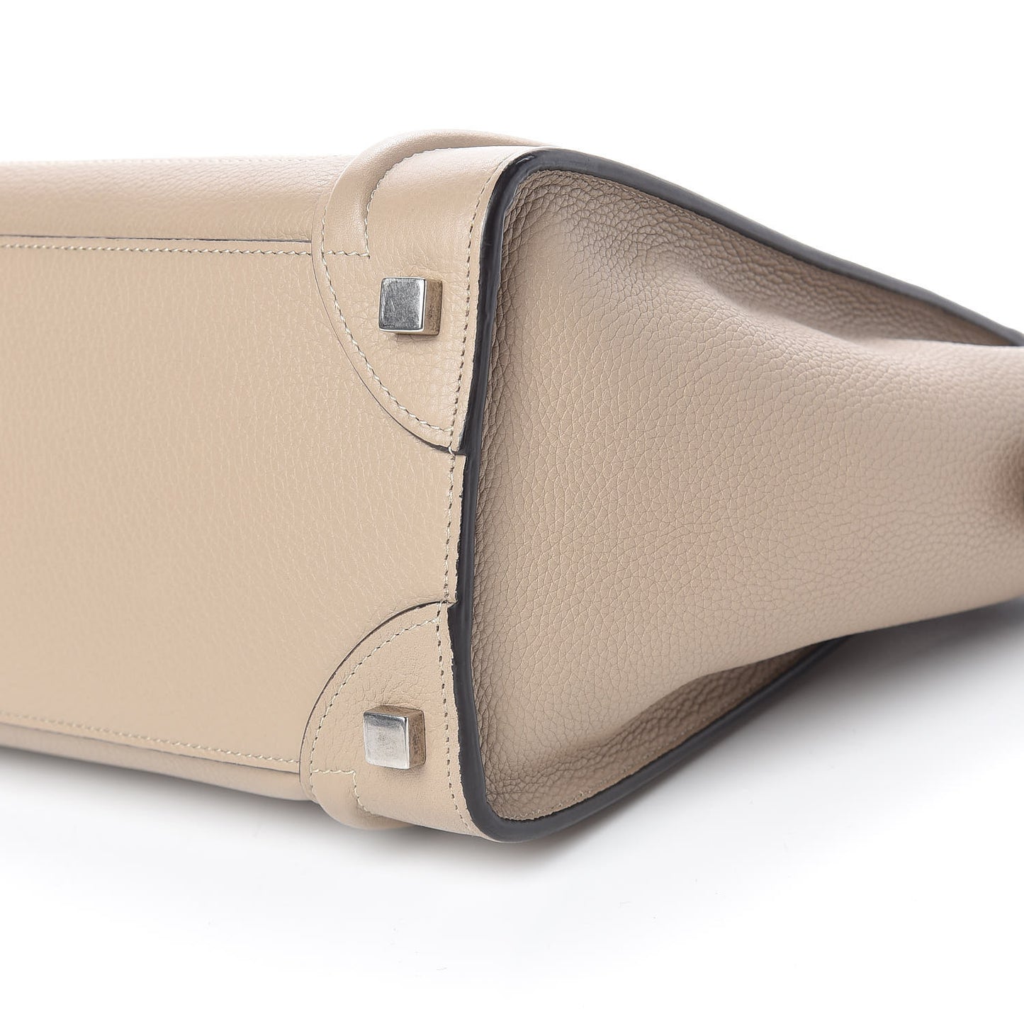 Drummed Calfskin Micro Luggage Dune