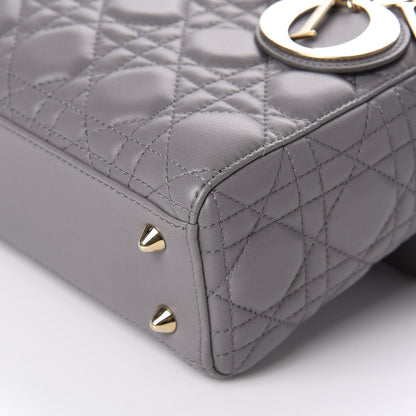 Christian Dior Lambskin Cannage Small Lucky Badges My Lady Dior Grey 7 of 14