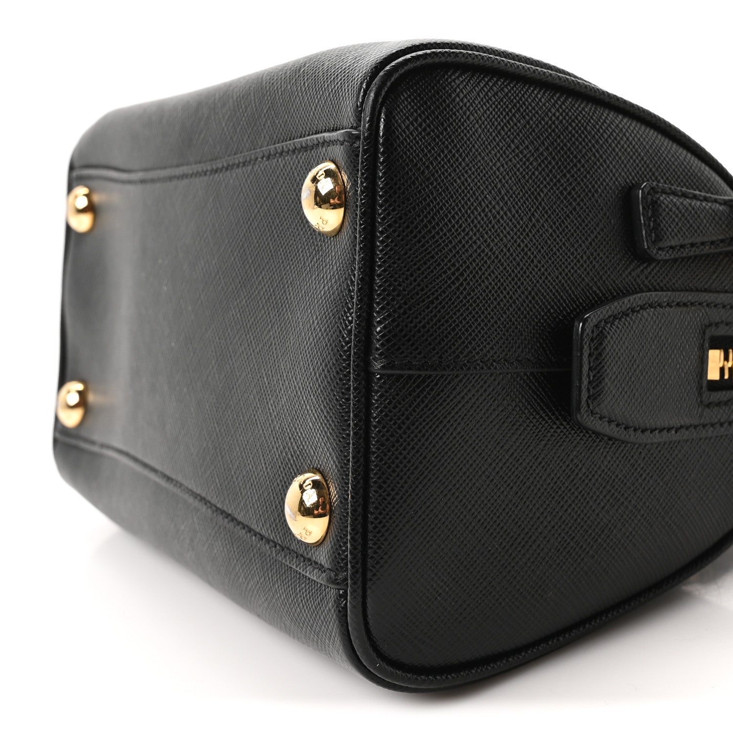 Prada Saffiano Lux Mini Boston Crossbody Bag Black 1835566