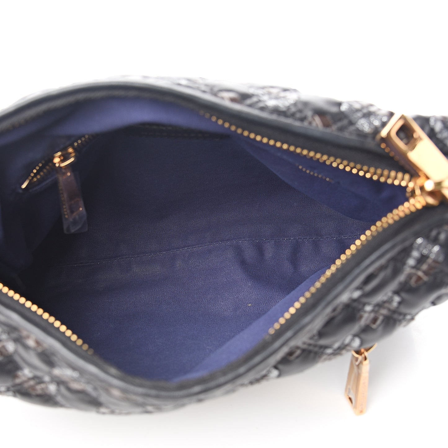 Calfskin Quilted Robert Jennifer Shoulder Bag Black Multicolor