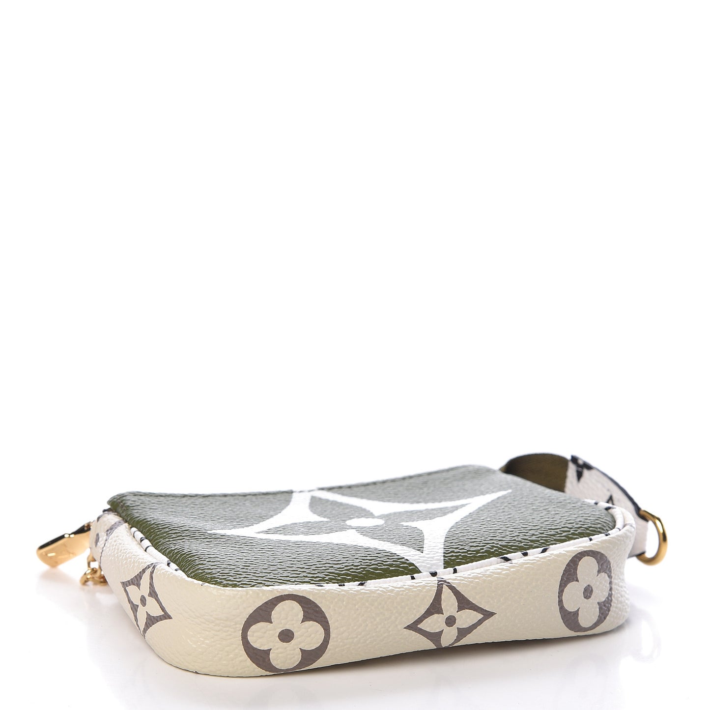 Monogram Giant Micro Pochette Accessories Kaki White