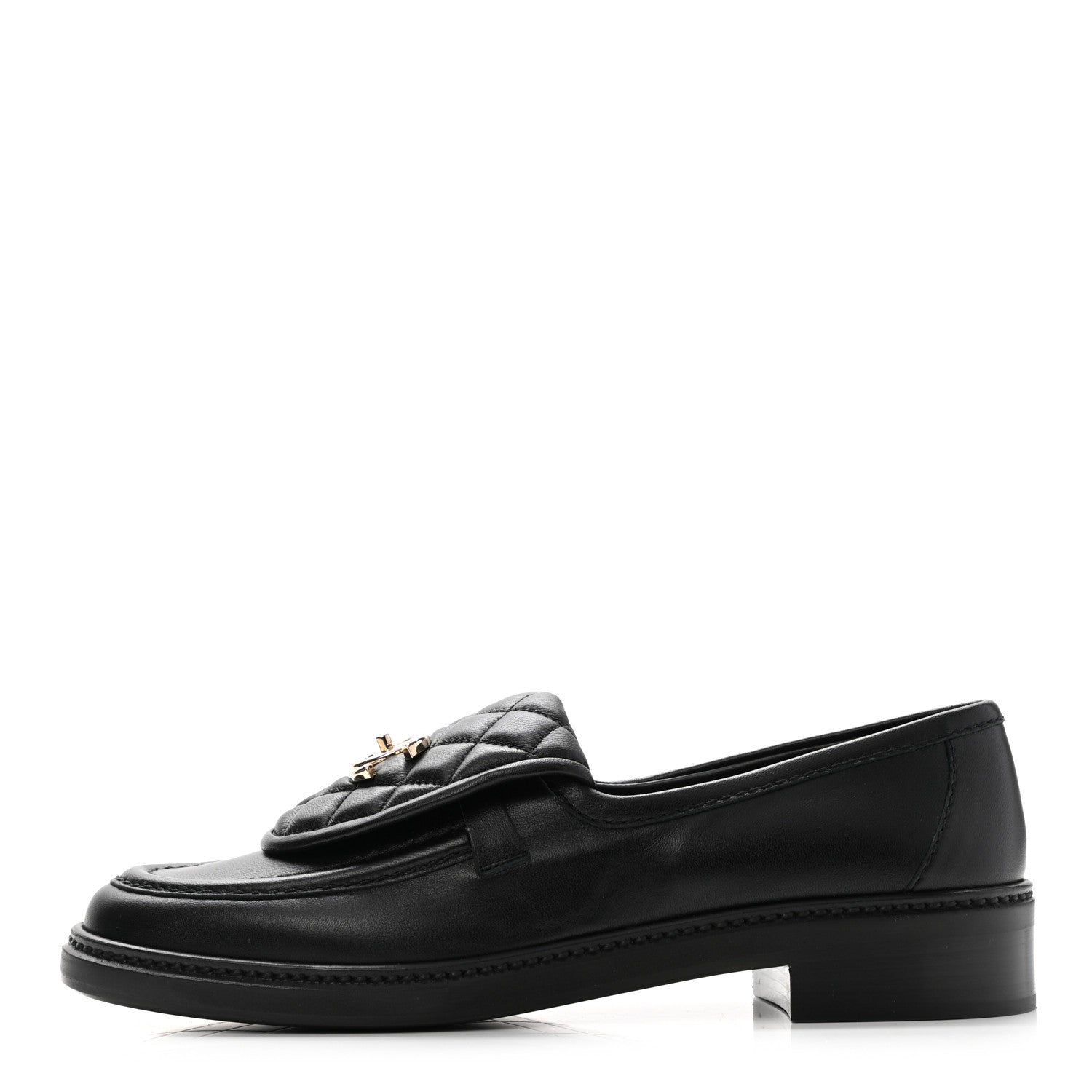 Chanel Lambskin Quilted CC Turnlock Loafers 39 Black 1 of 8