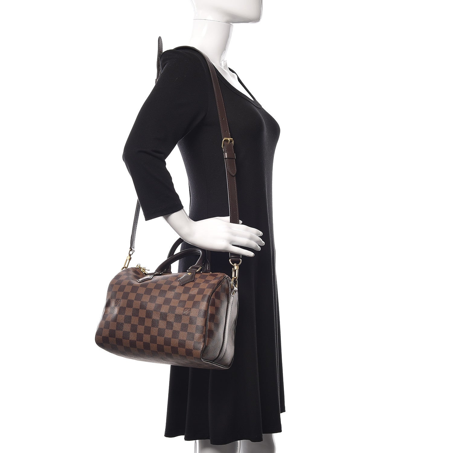Louis Vuitton Damier Ebene Speedy Bandouliere 25 2 of 13