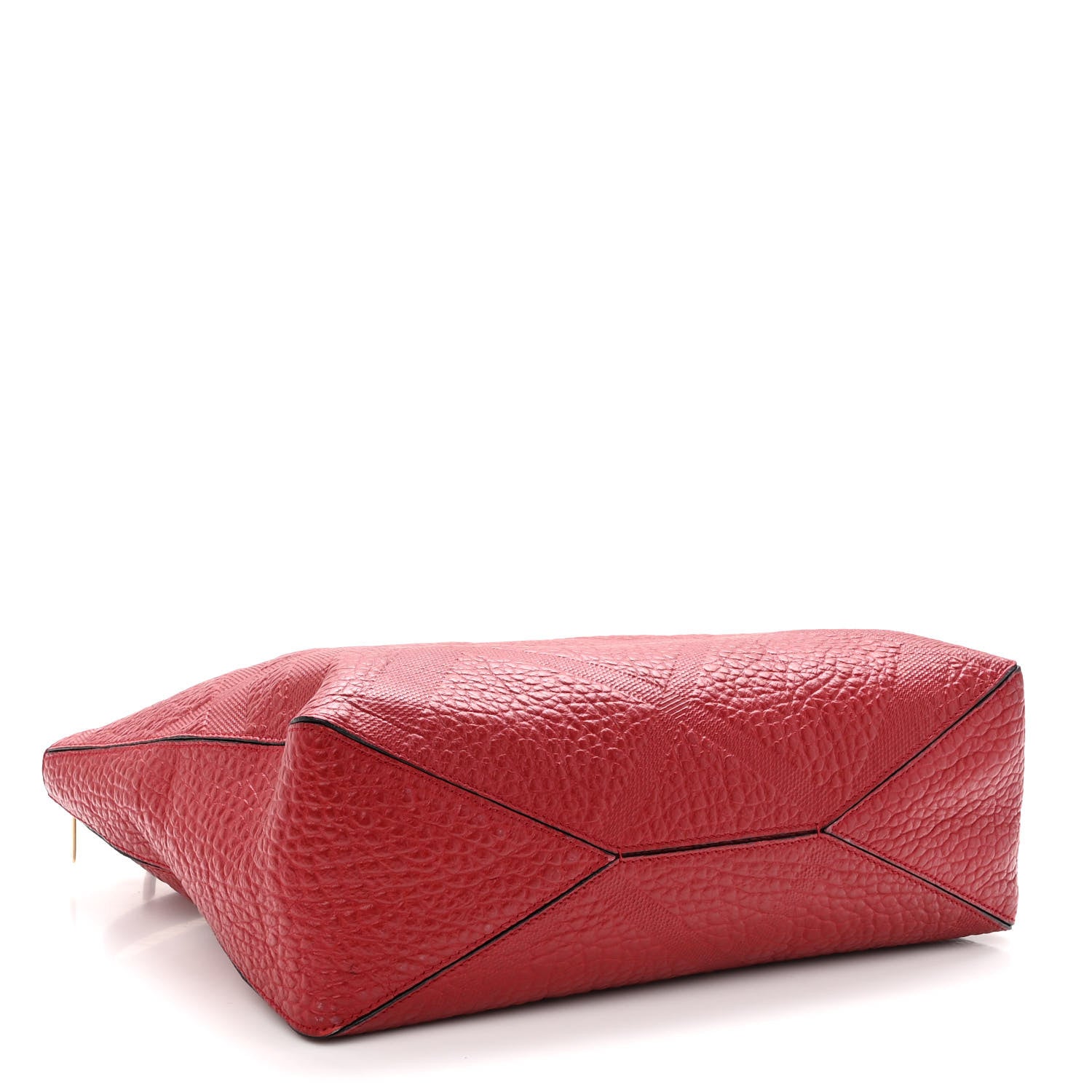 Burberry Heritage Grain Check Embossed Medium Dewsbury Tote Military Red 4 of 9