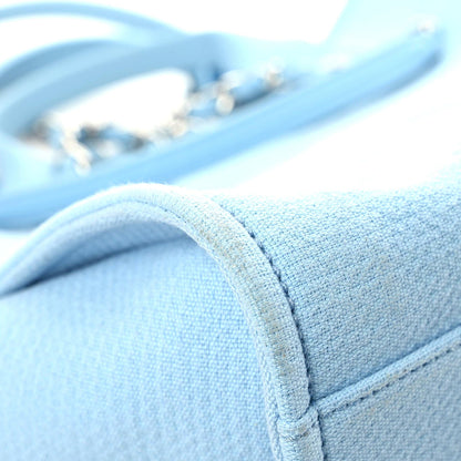 Chanel Mixed Fibers Medium Deauville Tote Light Blue 6 of 16