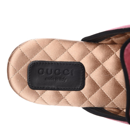 Gucci Velvet Embellished Evening Slippers 38 Pink 7 of 8