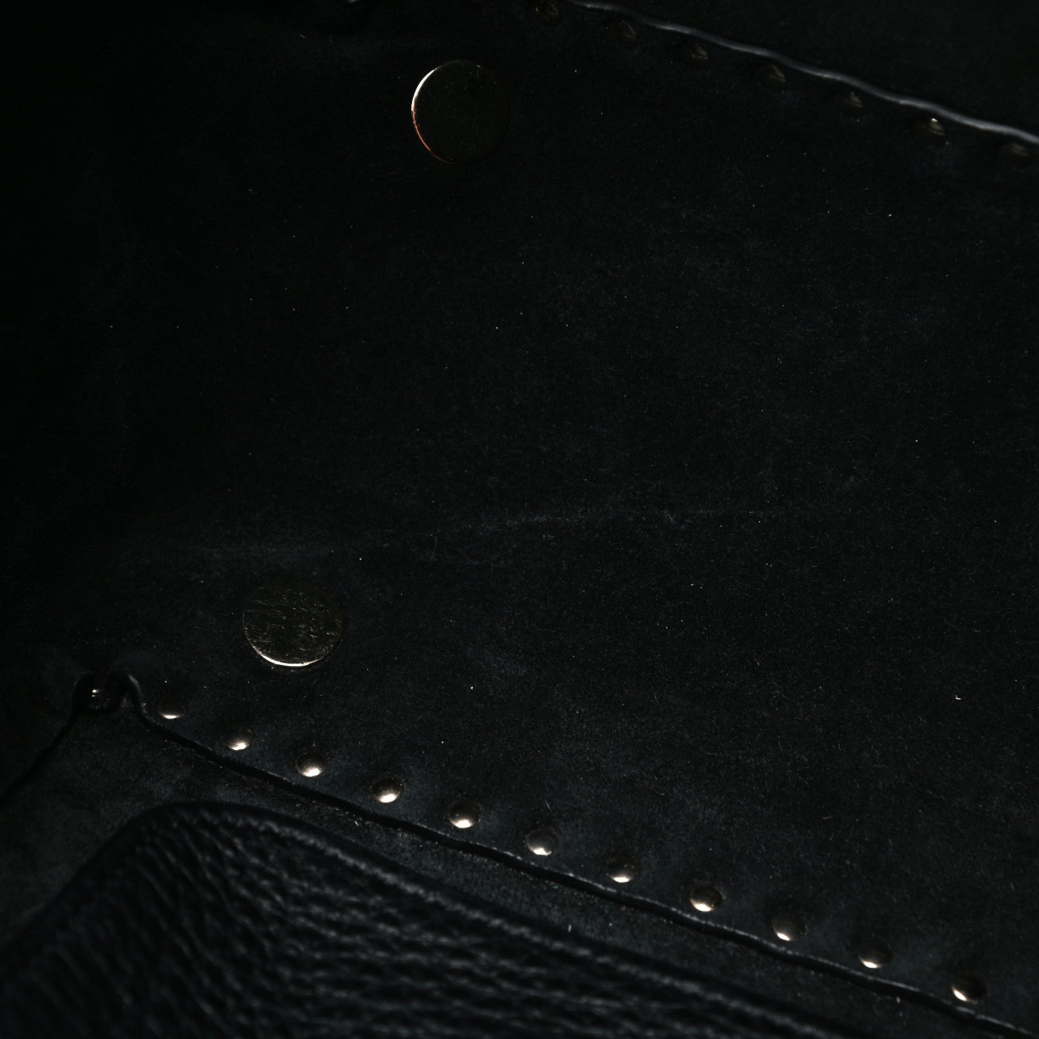 Valentino Garavani Pebbled Calfskin Medium Rockstud Tote Black 6 of 9
