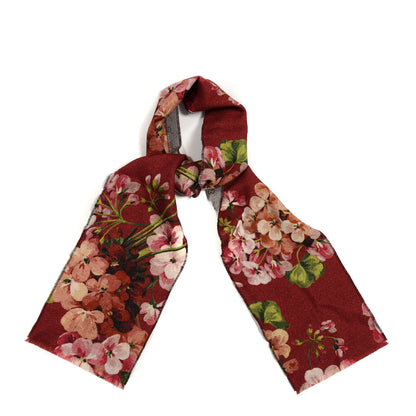 Gucci Wool GG Monogram Miniorophin Scarf Lacquer Pink 1 of 4