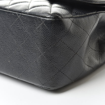 Chanel Caviar Quilted Jumbo Double Flap Black 10 of 17