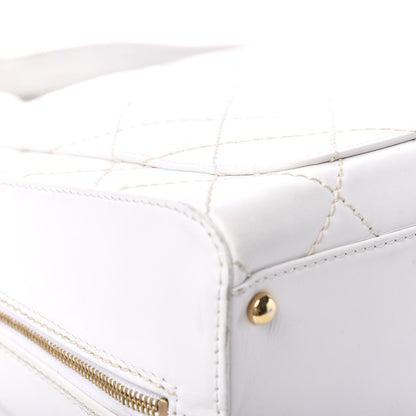 Chanel Calfskin Wild Stitch Surpique Top Handle Bag White 9 of 12