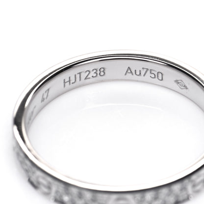 Cartier 18K White Gold Diamond 2.6mm LOVE Paved Band Ring 47 4 4 of 7