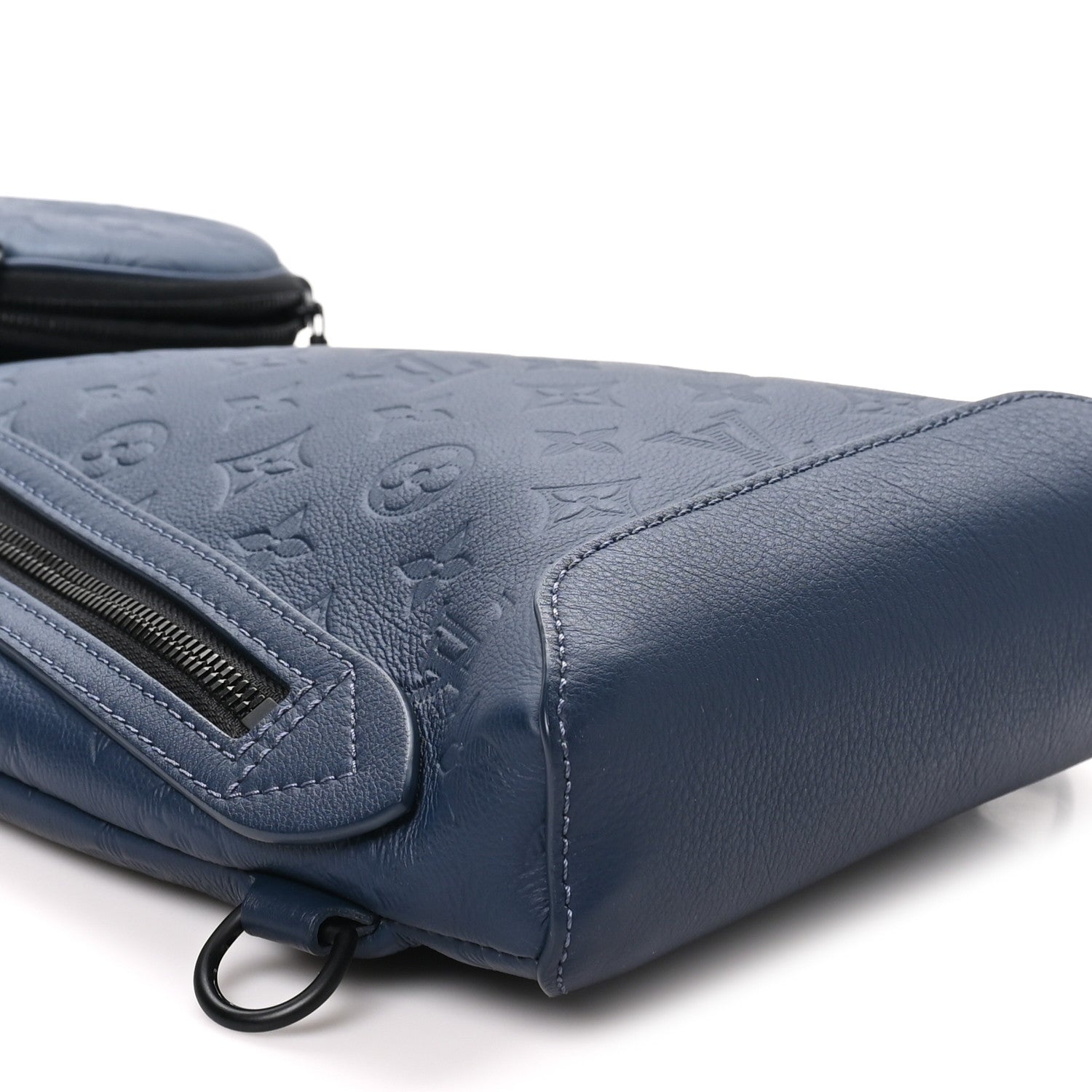 Louis Vuitton Calfskin Shadow Monogram Duo Slingbag Navy 7 of 8