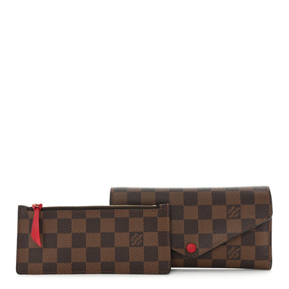 Louis Vuitton Damier Ebene Josephine Wallet Red 3 of 15