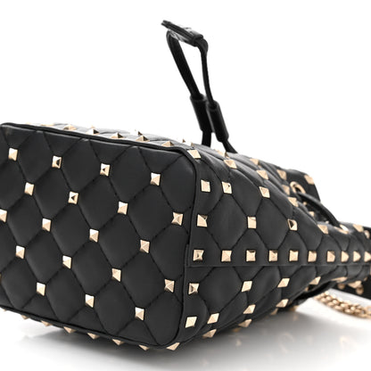Valentino Garavani Nappa Mini Rockstud Spike Bucket Bag Black 9 of 9