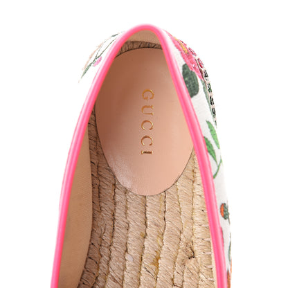 Gucci Canvas Flora Print Espadrilles 36 White Multicolor Fuxia 5 of 7