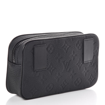 Louis Vuitton Taurillon Monogram Uniformes Solar Ray Soft Pochette Volga Belt Bag Black 3 of 9