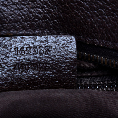 Gucci Monogram Web Medium Double Pocket Messenger Bag Dark Brown 9 of 10