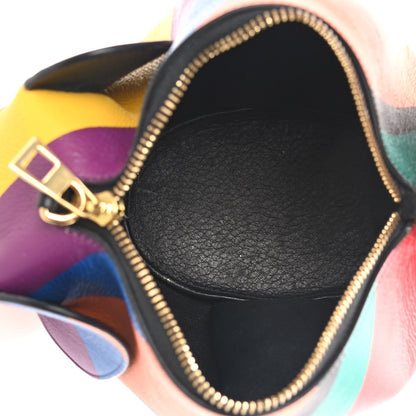 Loewe Calfskin Mini Striped Elephant Crossbody Bag Multicolor 5 of 11