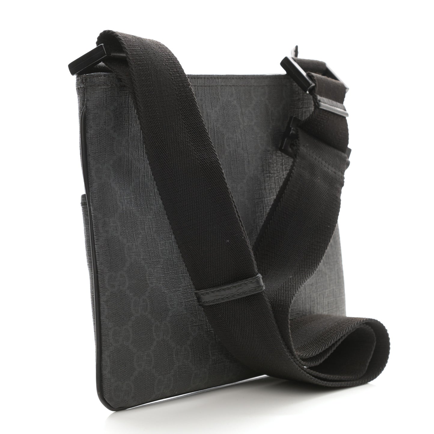 GG Plus Flat Messenger Bag Black Grey