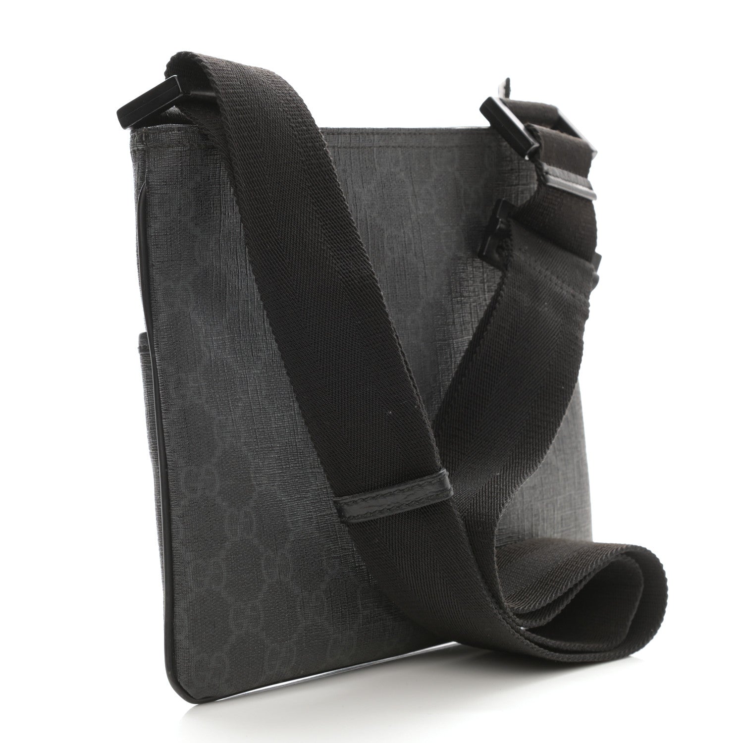 Gucci GG Plus Flat Messenger Bag Black Grey 3 of 10