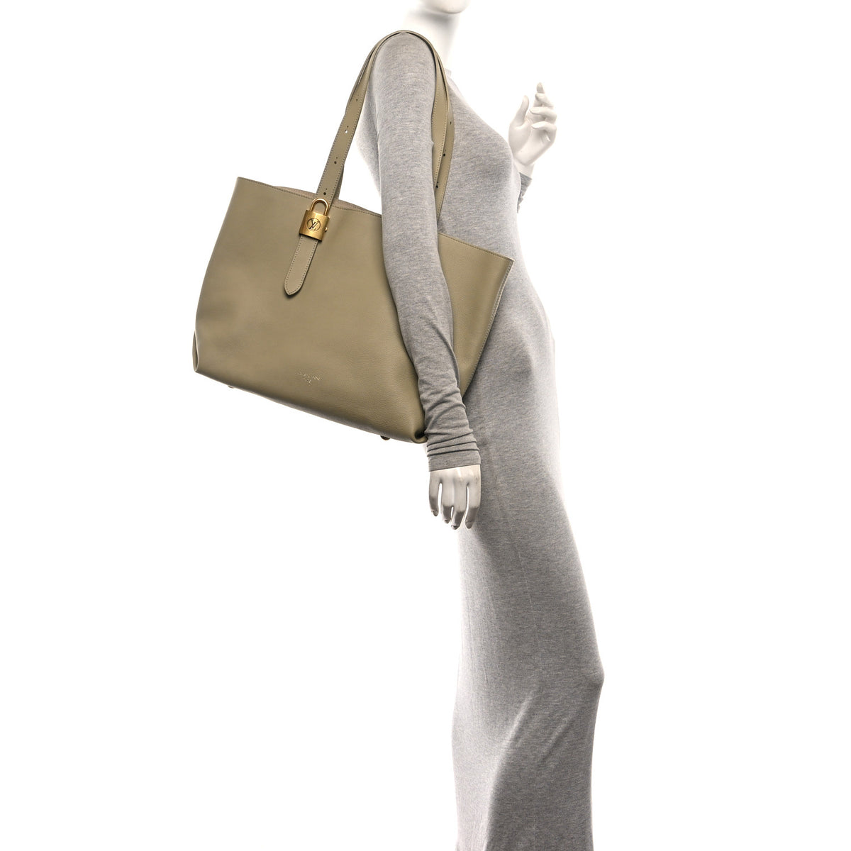 Louis Vuitton Grained Calfskin Low Key Cabas MM Clay 2 of 10