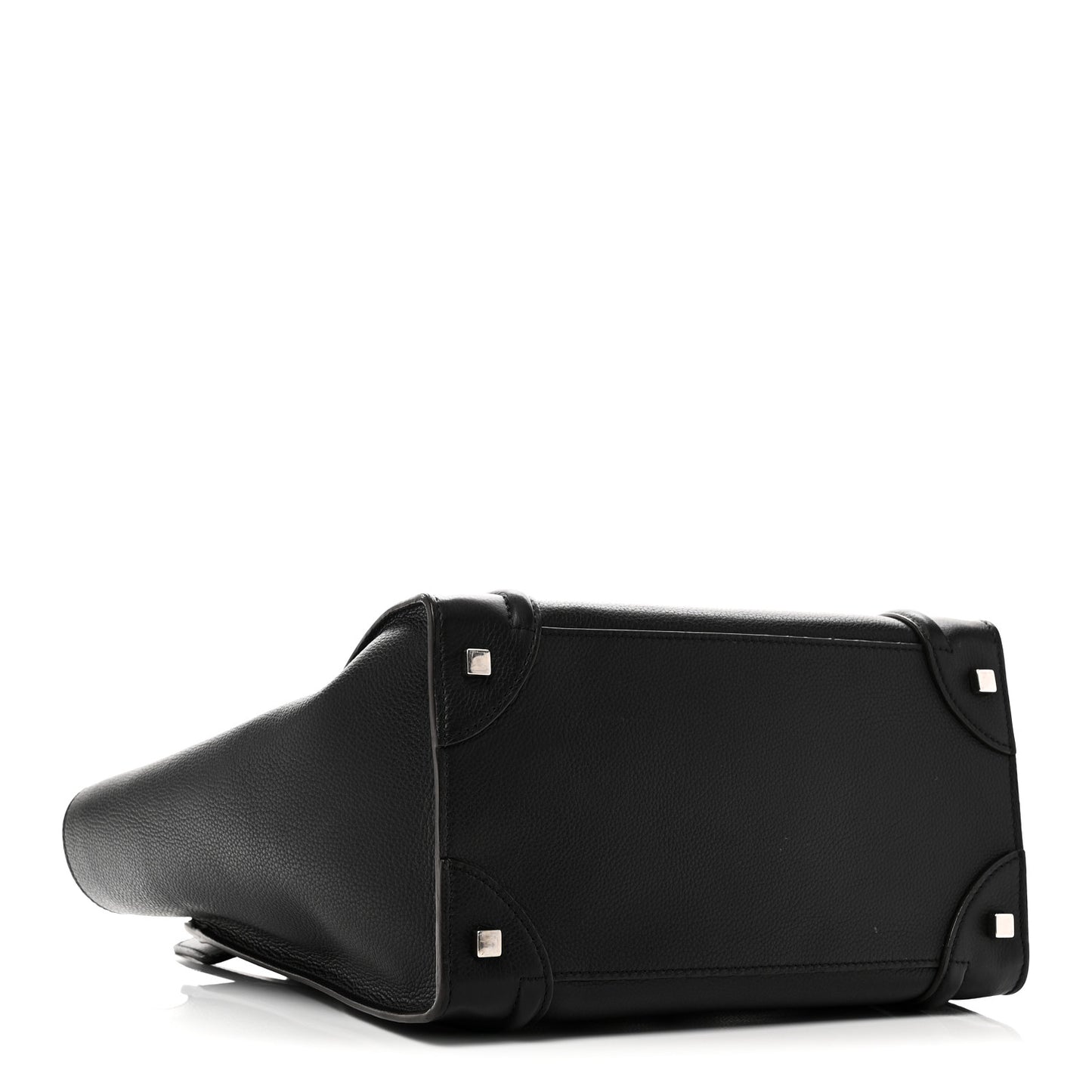 Drummed Calfskin Mini Luggage Black