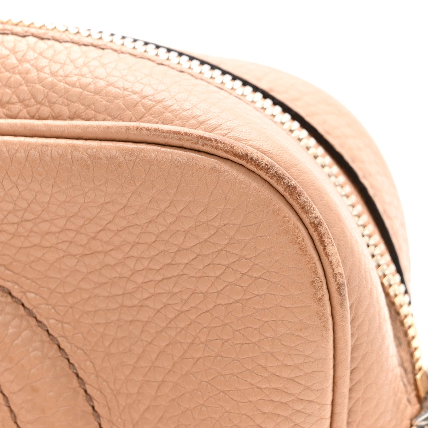 Gucci Pebbled Calfskin Small Soho Disco Bag Camelia 13 of 18