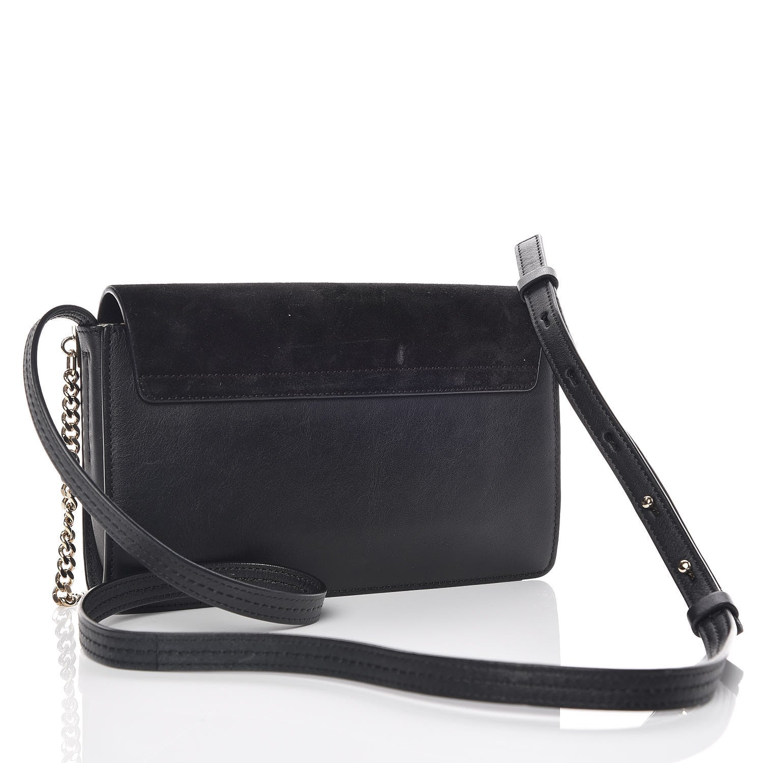 Chloe Suede Calfskin Small Faye Shoulder Bag Black 2 of 8