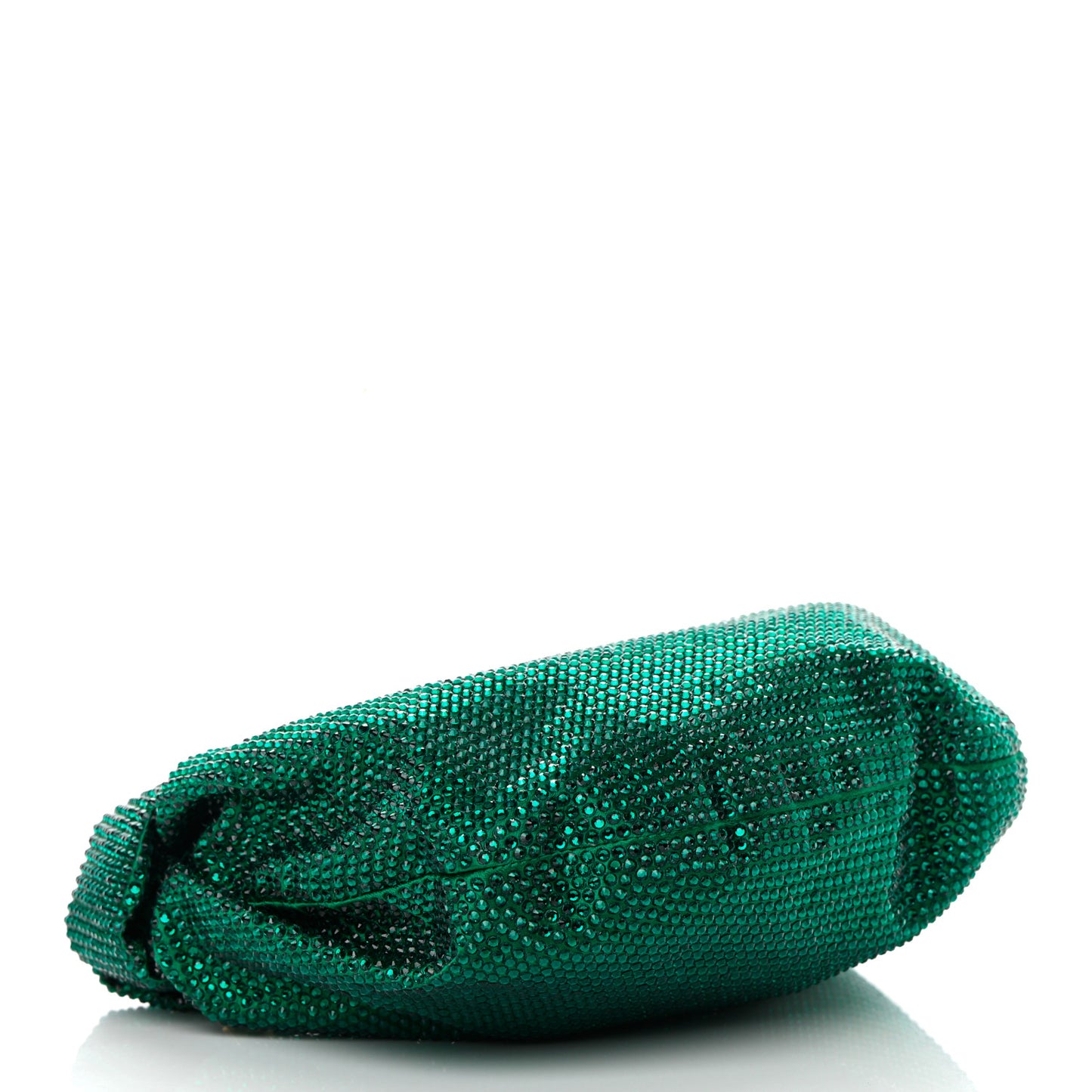 Crystal Embellished Satin Mini Hotfix Jodie Emerald