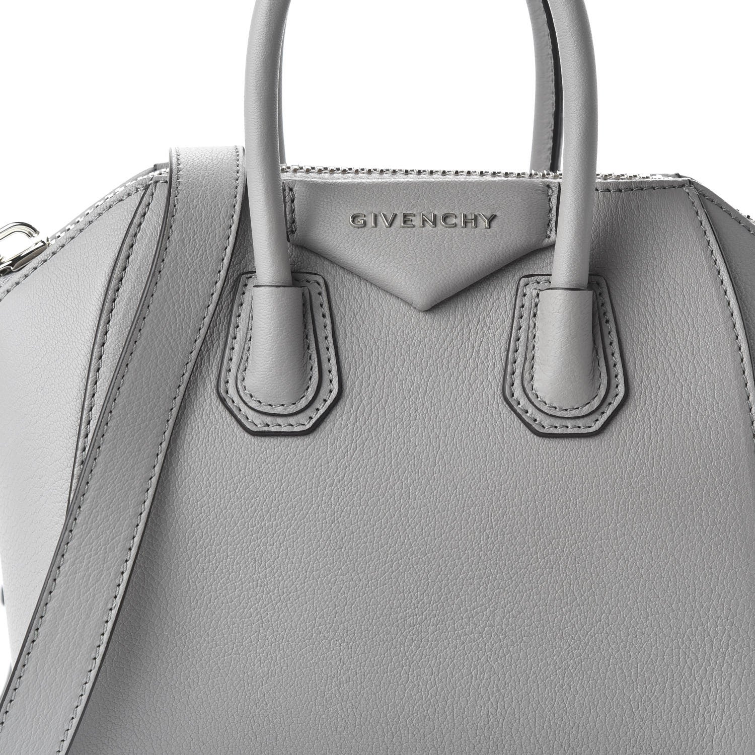 Givenchy Sugar Goatskin Mini Antigona Pearl Grey 10 of 10