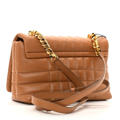Burberry Lambskin Quilted Mini Lola Bag Maple Brown 3 of 8