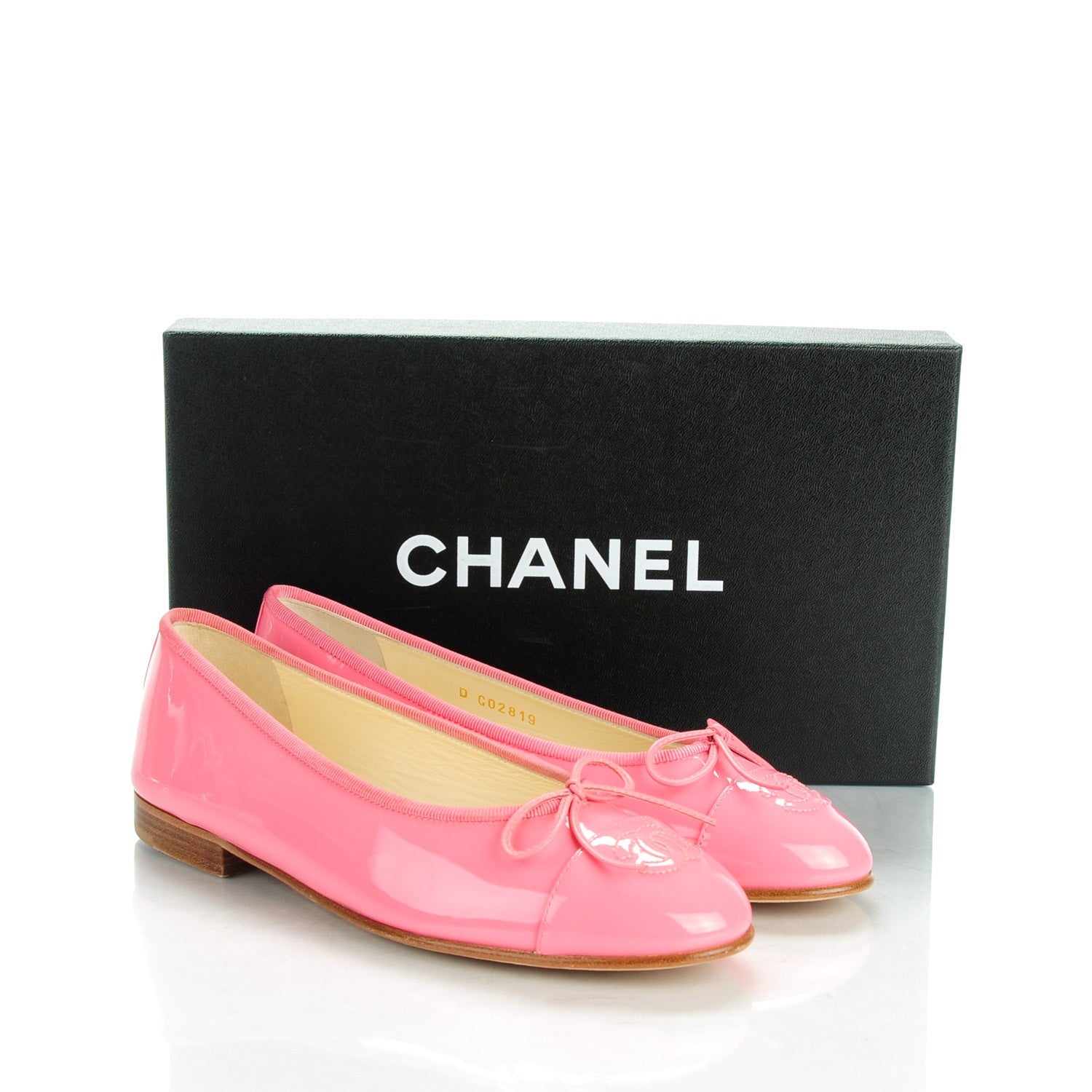 Chanel Patent Cap Toe Ballerina Flats 36 Light Pink 8 of 8