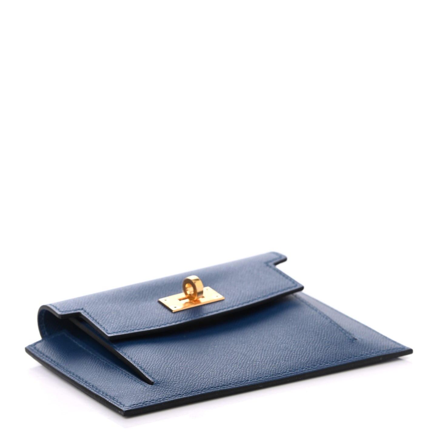 Epsom Kelly Pocket Compact Wallet Deep Bleu