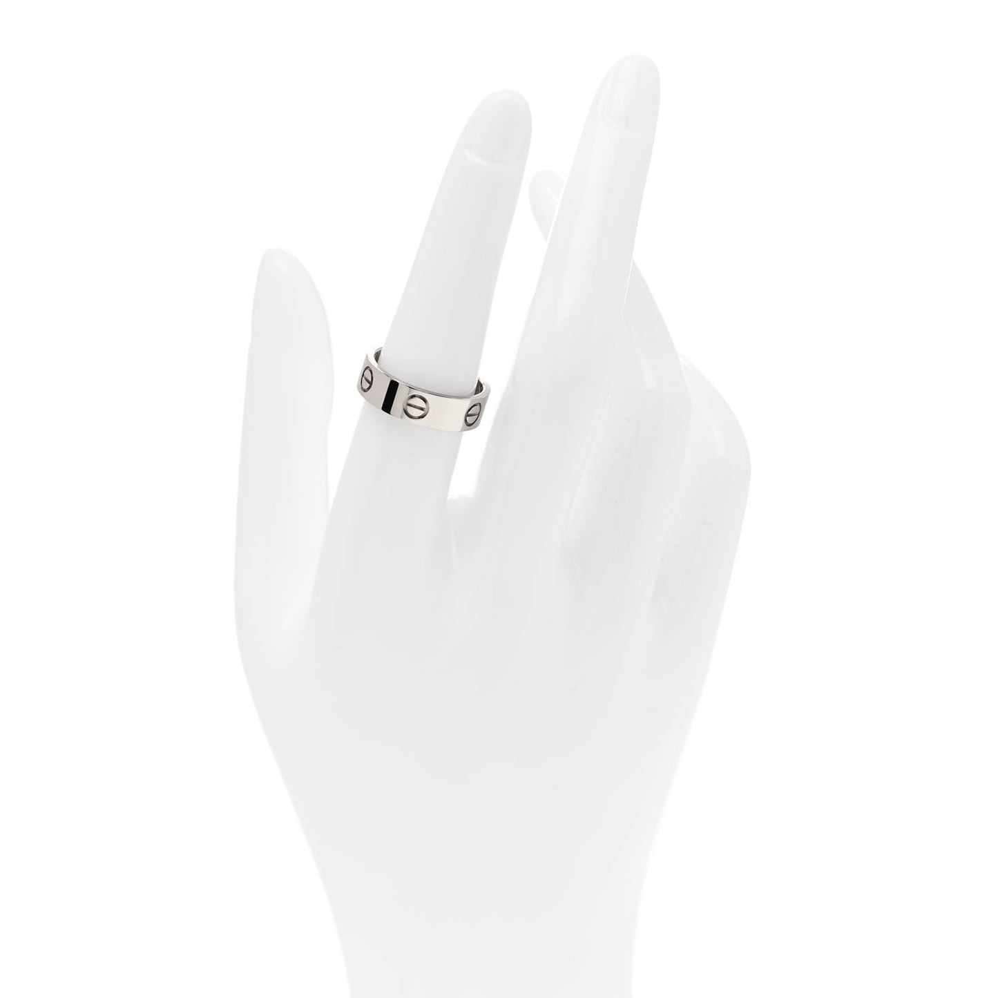 18K White Gold 5.5mm LOVE Ring 54 6.75